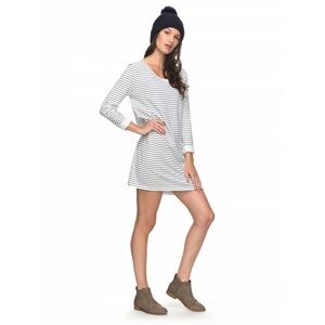 Roxy striped shirt dress - Black and white - Medium